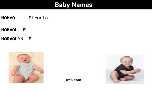 marva baby names