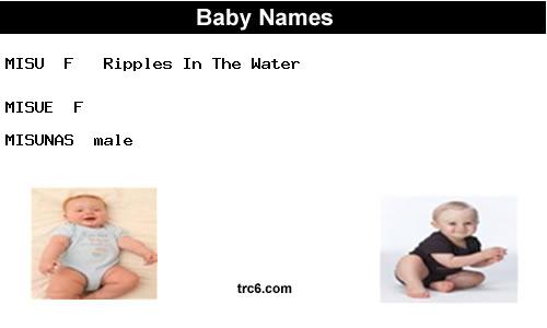 misue baby names