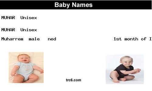 muhar baby names