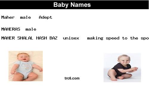 maheras baby names