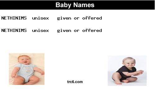 nethinims baby names