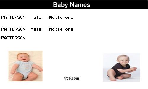 patterson baby names