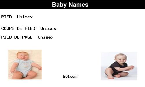 pied baby names