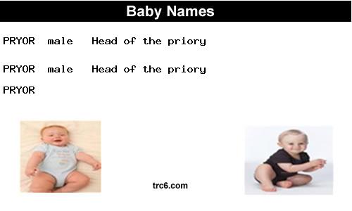 pryor baby names