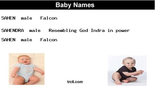 sahendra baby names