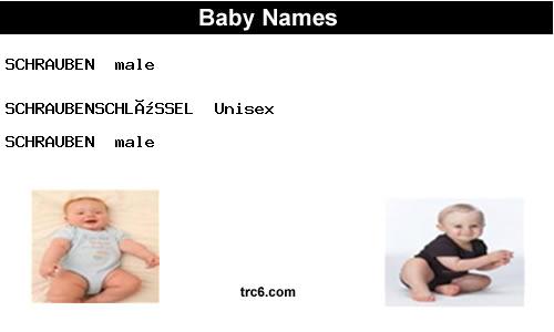 schraubenschlüssel baby names
