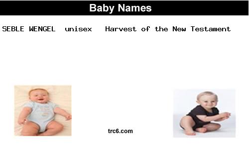 seble-wengel baby names