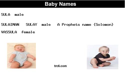 sula baby names