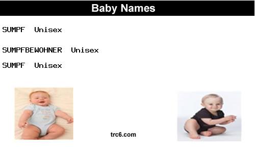 sumpf baby names