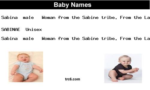 sabina baby names