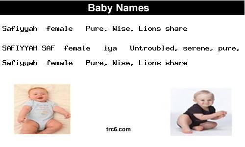 safiyyah baby names