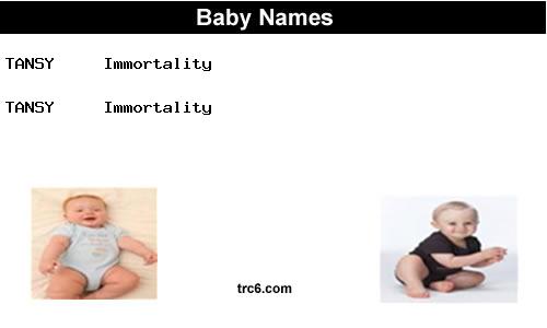 tansy baby names