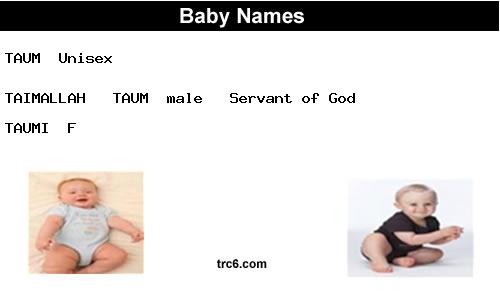 taum baby names