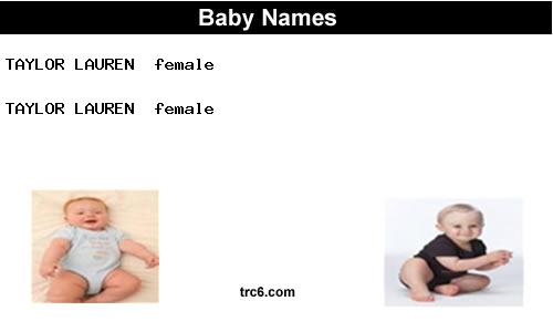 taylor-lauren baby names