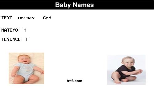 teyo baby names