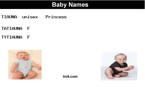 tiauna baby names
