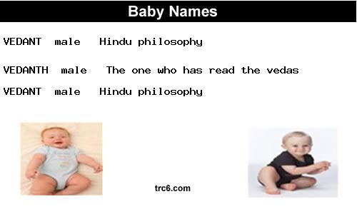 vedant baby names