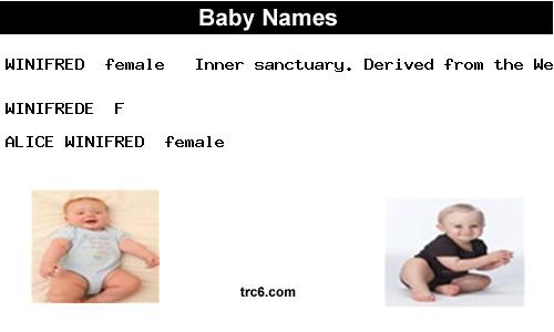 winifrede baby names