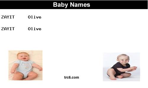 zayit baby names