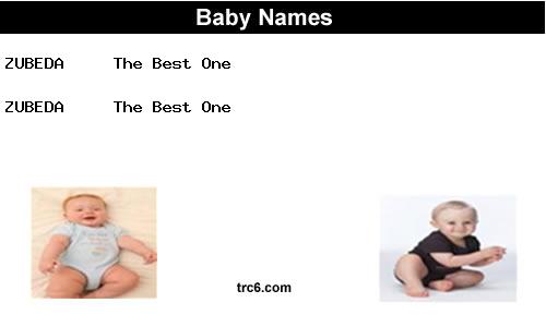 zubeda baby names